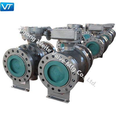 3 части шарикового клапана установленного Trunnion 10&quot; WCB сталь углерода 600LB
